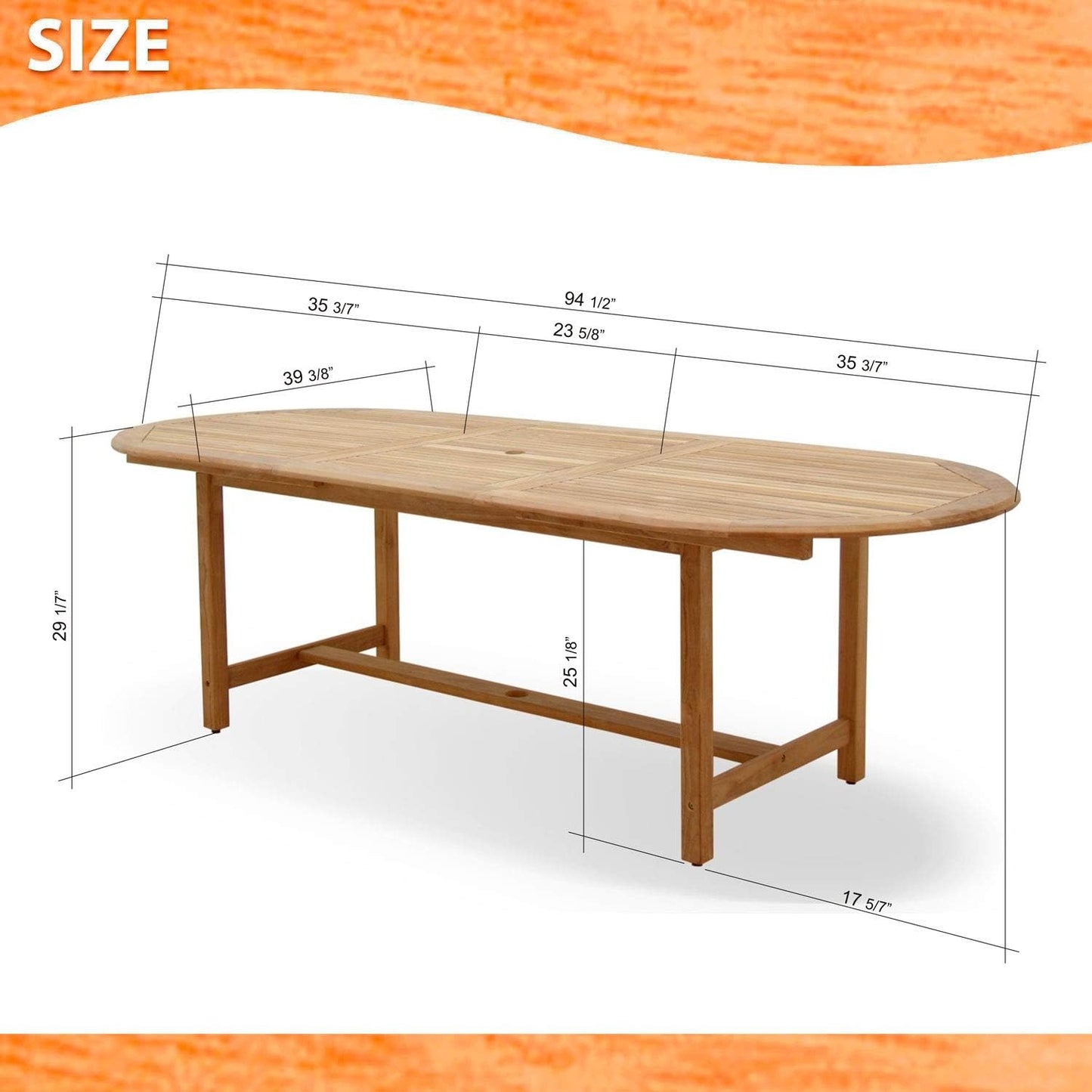 11-P Oval Dining Set | 100% FSC Teak