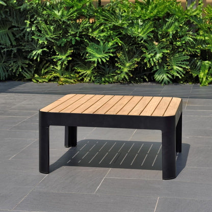 Teak Wood | Ideal for Patio and Indoors Gubbio 1-Piece Outdoor Square Side Table