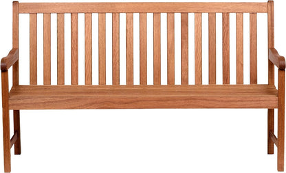 Milano 5-Feet Patio Bench | Eucalyptus Wood | Ideal for Outdoors and Indoors
