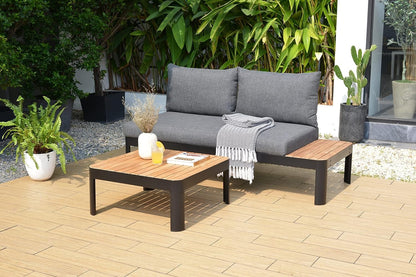 Teak Wood | Ideal for Patio and Indoors Gubbio 1-Piece Outdoor Square Side Table